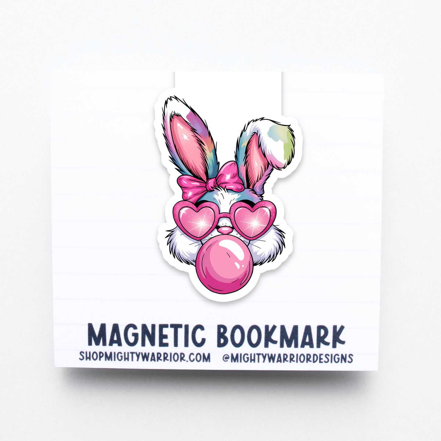 Bubble Gum Bunny Magnetic Bookmark