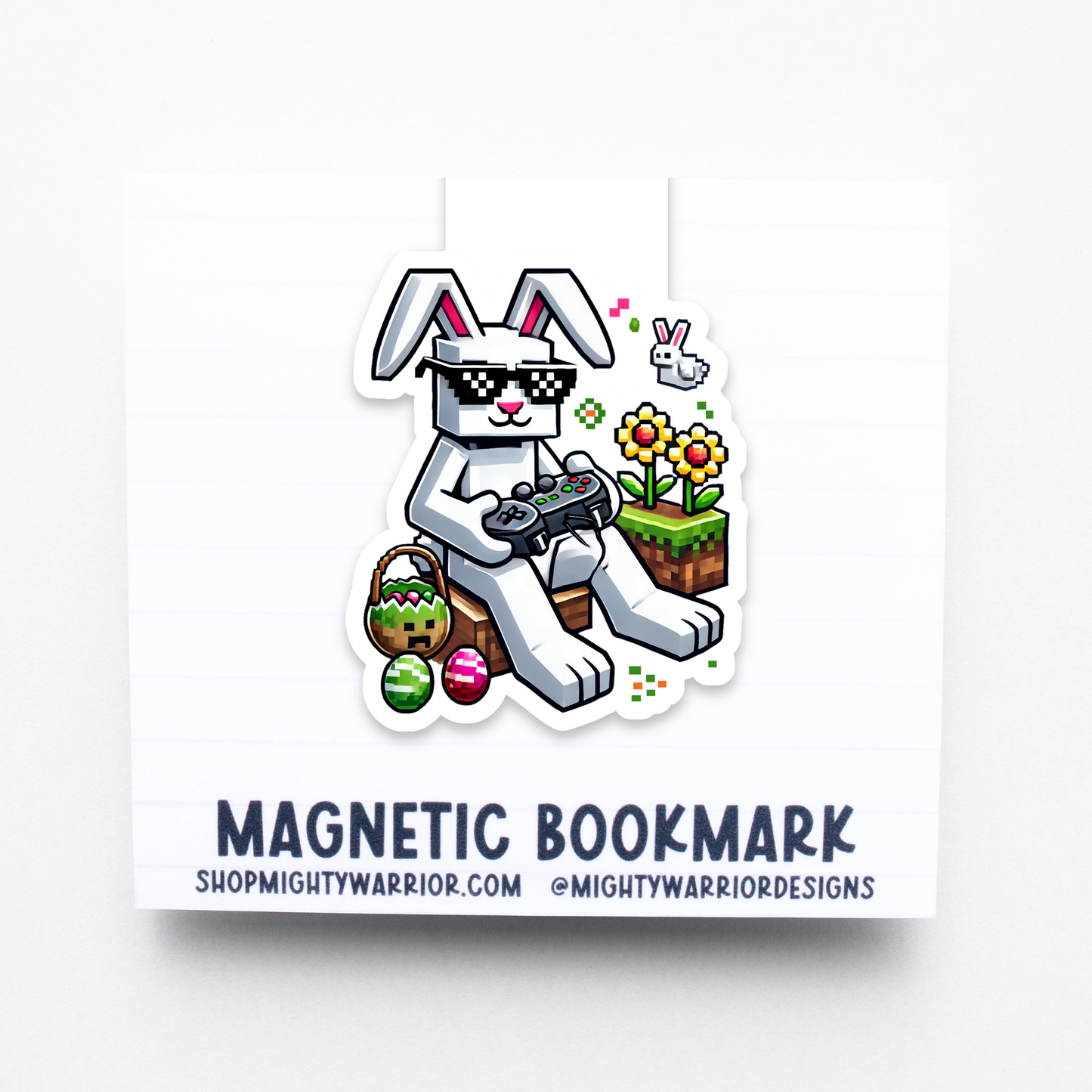 Gamer Bunny Magnetic Bookmark