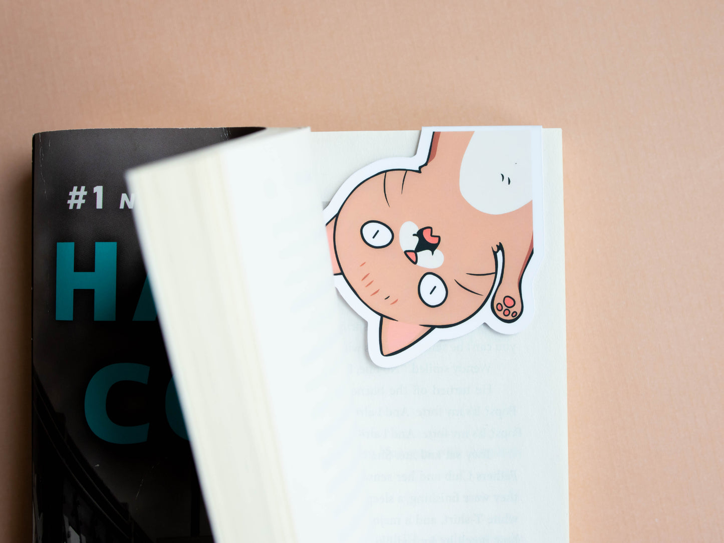 Peeking Cat Magnetic Bookmark