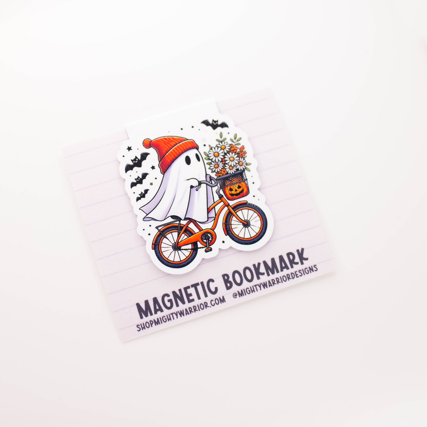 Ghost Riding Bike Magnetic Bookmark