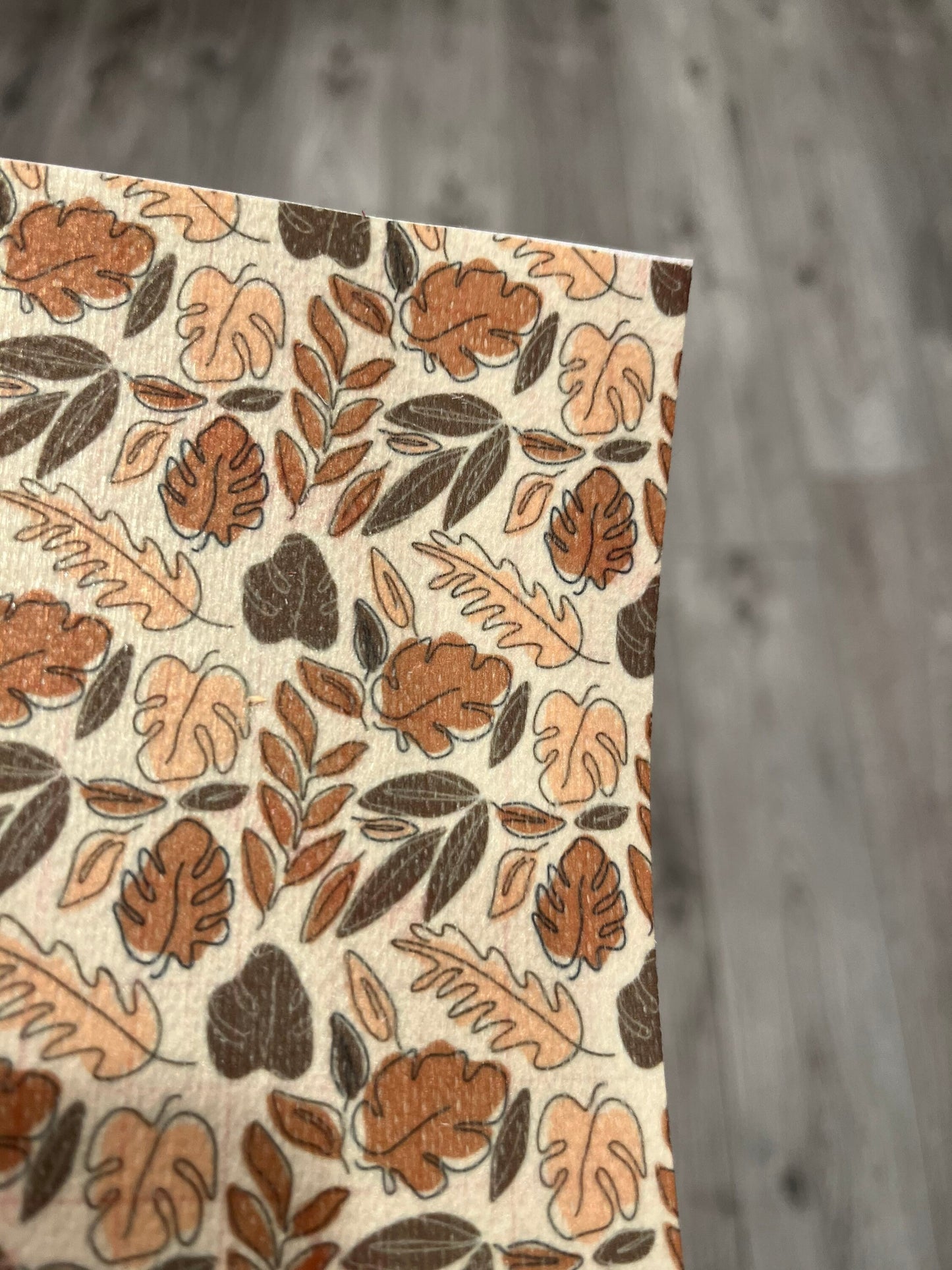 Neutral Abstract Leaves Tubie Tape