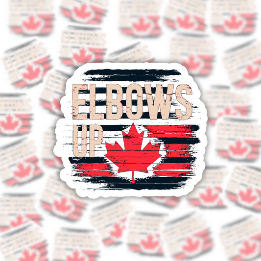 Elbows Up Sticker